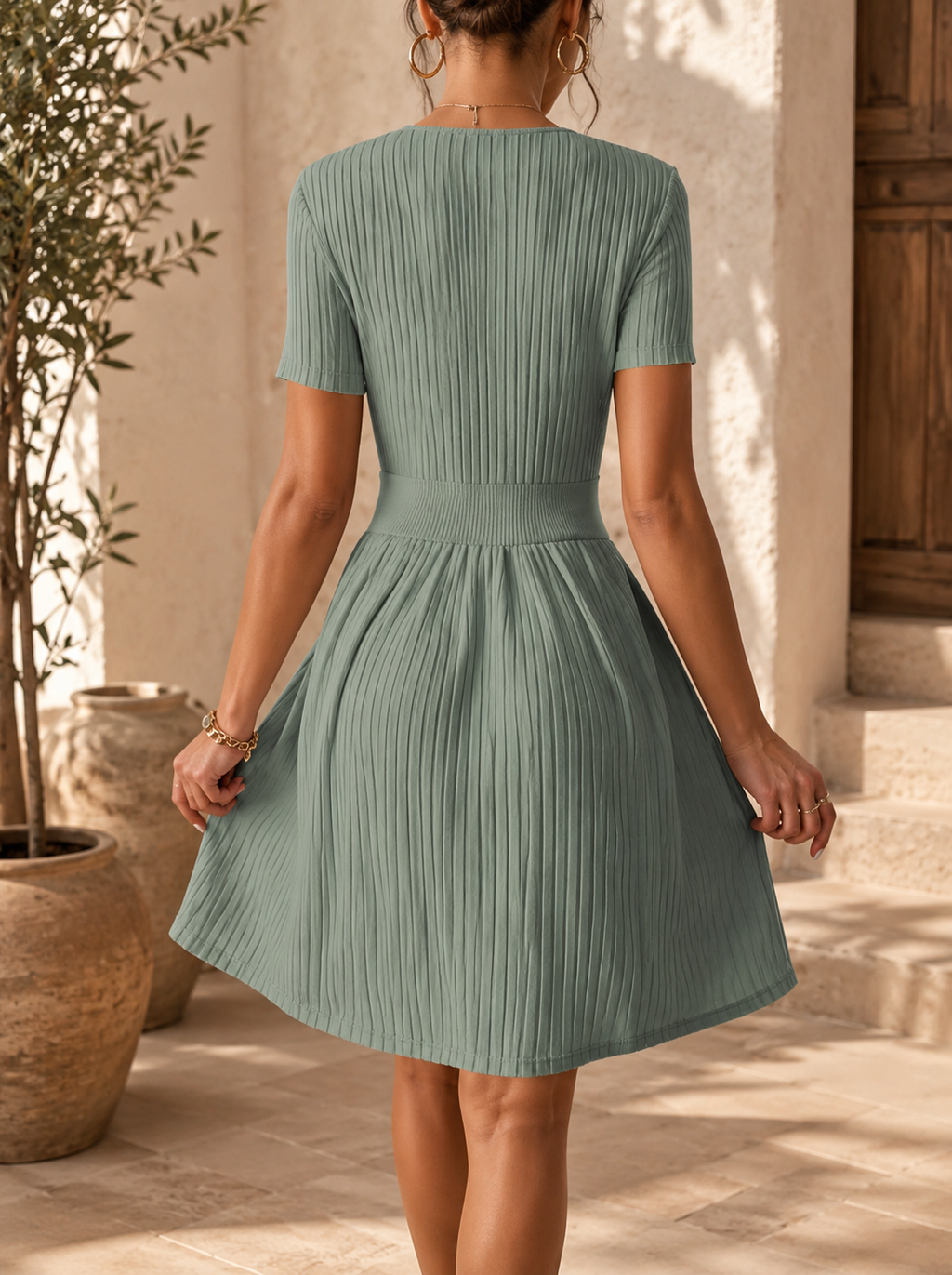 Vestido Aitana | Vestido de Punto con Cintura Entallada