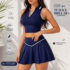 Conjunto Deportivo Elegance Padel – Falda y Crop Top