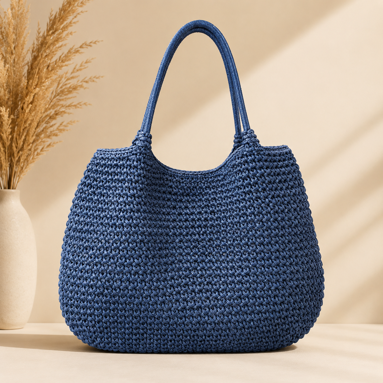 Bolso Tejido Artesanal Elegance Beige | Tote Bag Premium para Mujer