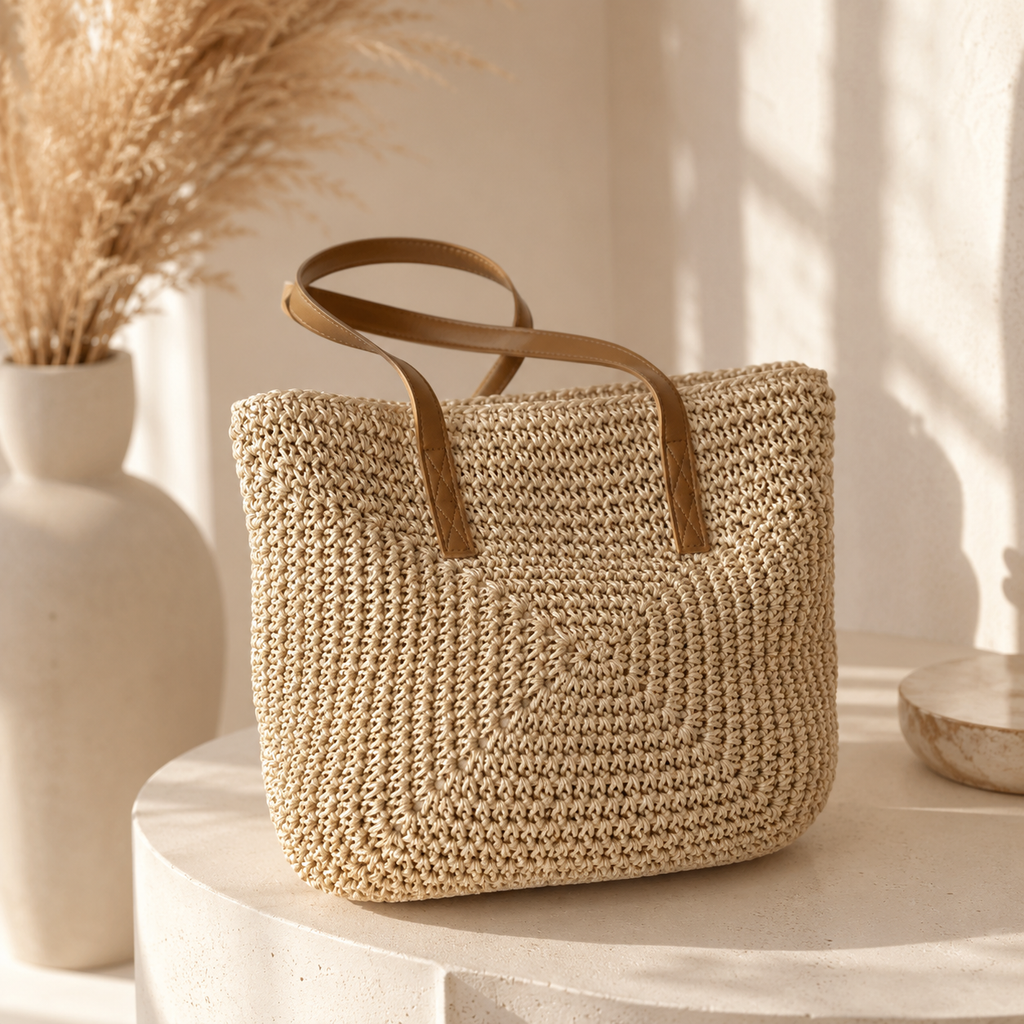 Bolso Tote Artesanal Riviera Beach – Elegancia Natural para Cada Verano