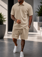 Conjunto Ander| Texturizado  para Hombre – Polo + Short Luxury Edition