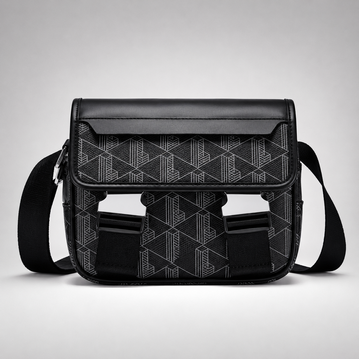 Bolso de mensajero con solapa y clip The Blend