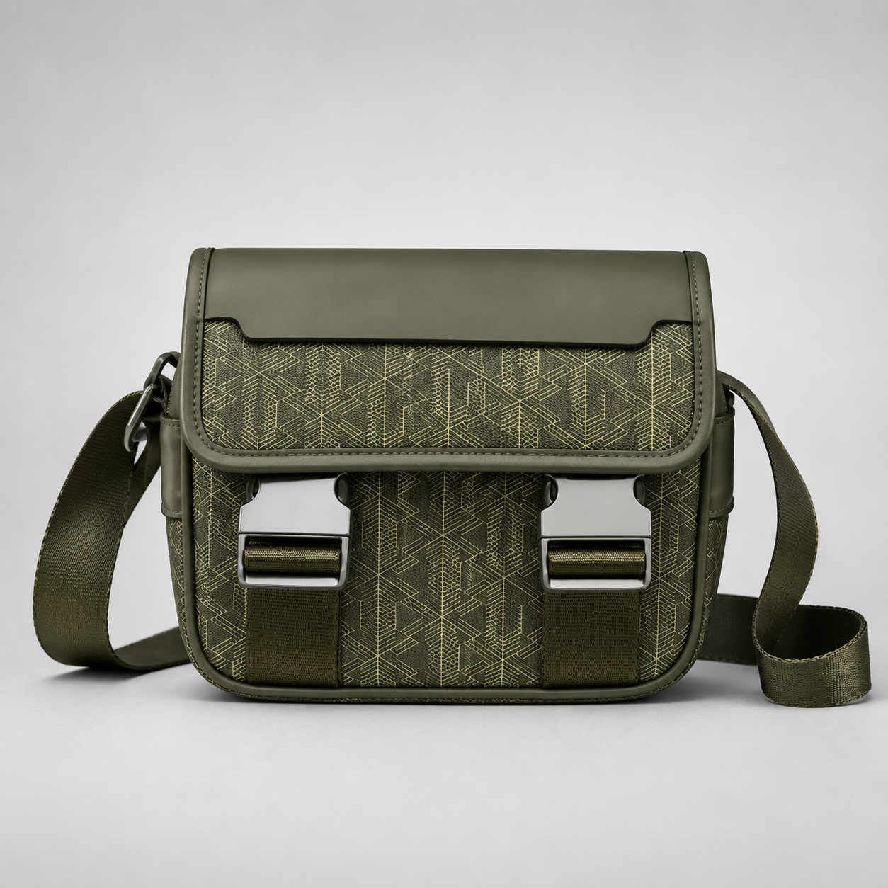 Bolso de mensajero con solapa y clip The Blend