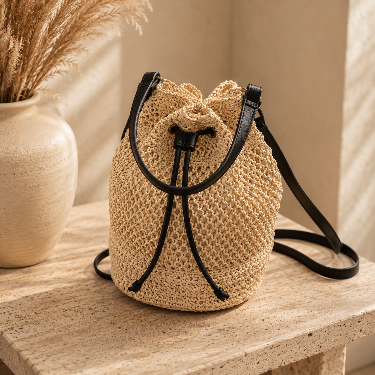 Bolso de Playa Trenzado Aveline – Elegancia Natural para el Verano
