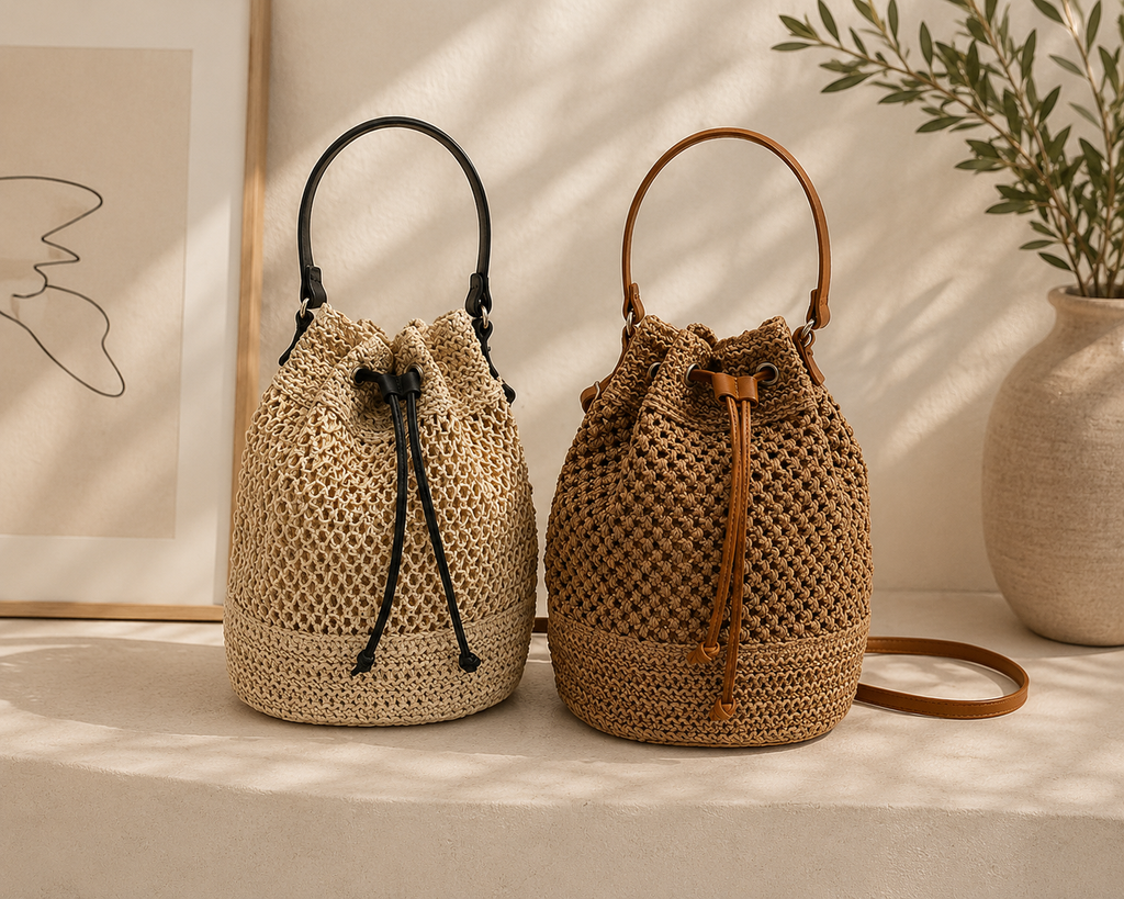 Bolso de Playa Trenzado Aveline – Elegancia Natural para el Verano