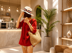 Bolso de Playa de Paja "Sienna" – Tote de Verano Elegante y Gran Capacidad