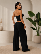 Conjunto Isabella– Top Halter & Palazzo Premium