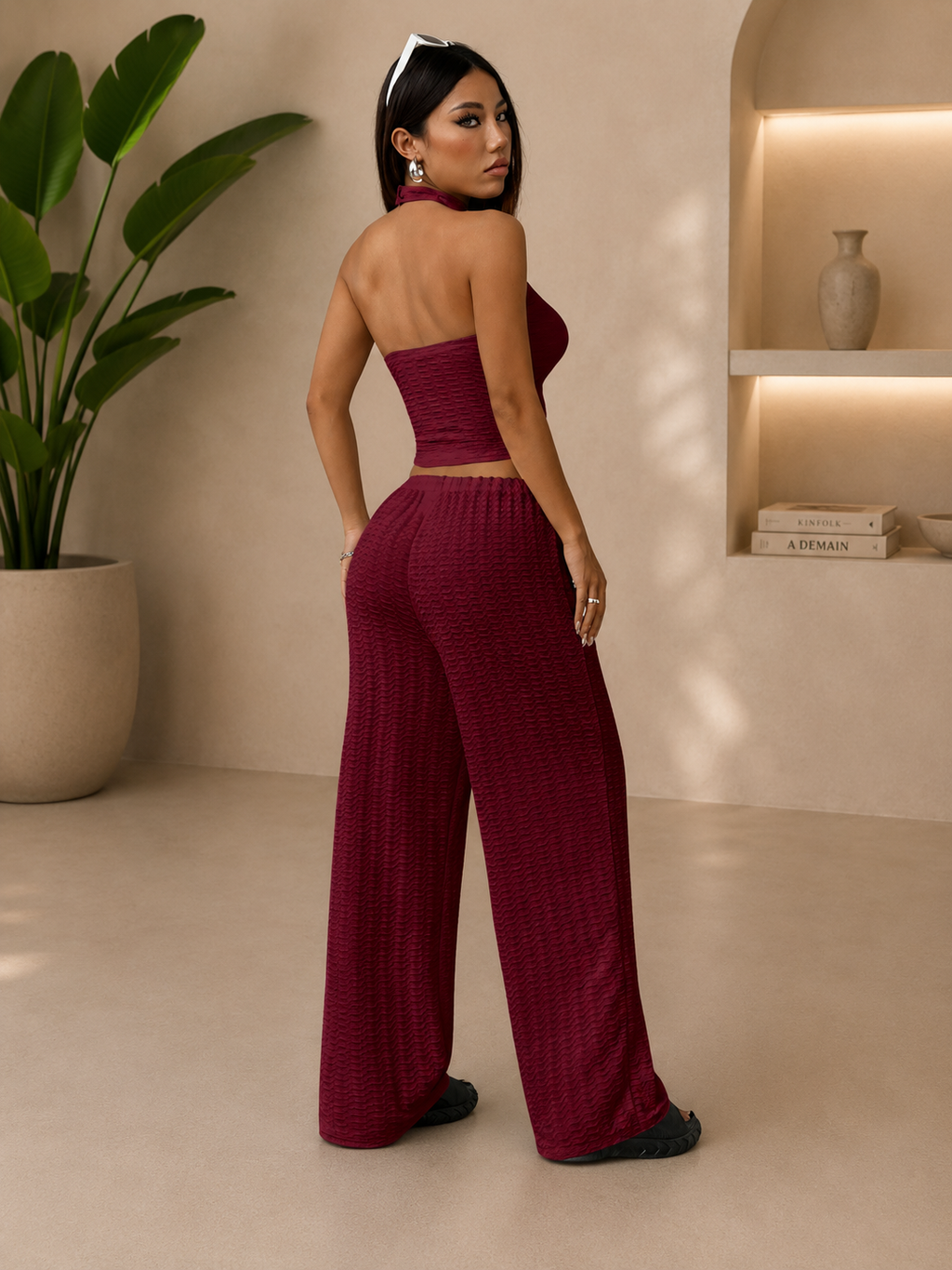 Conjunto Isabella– Top Halter & Palazzo Premium