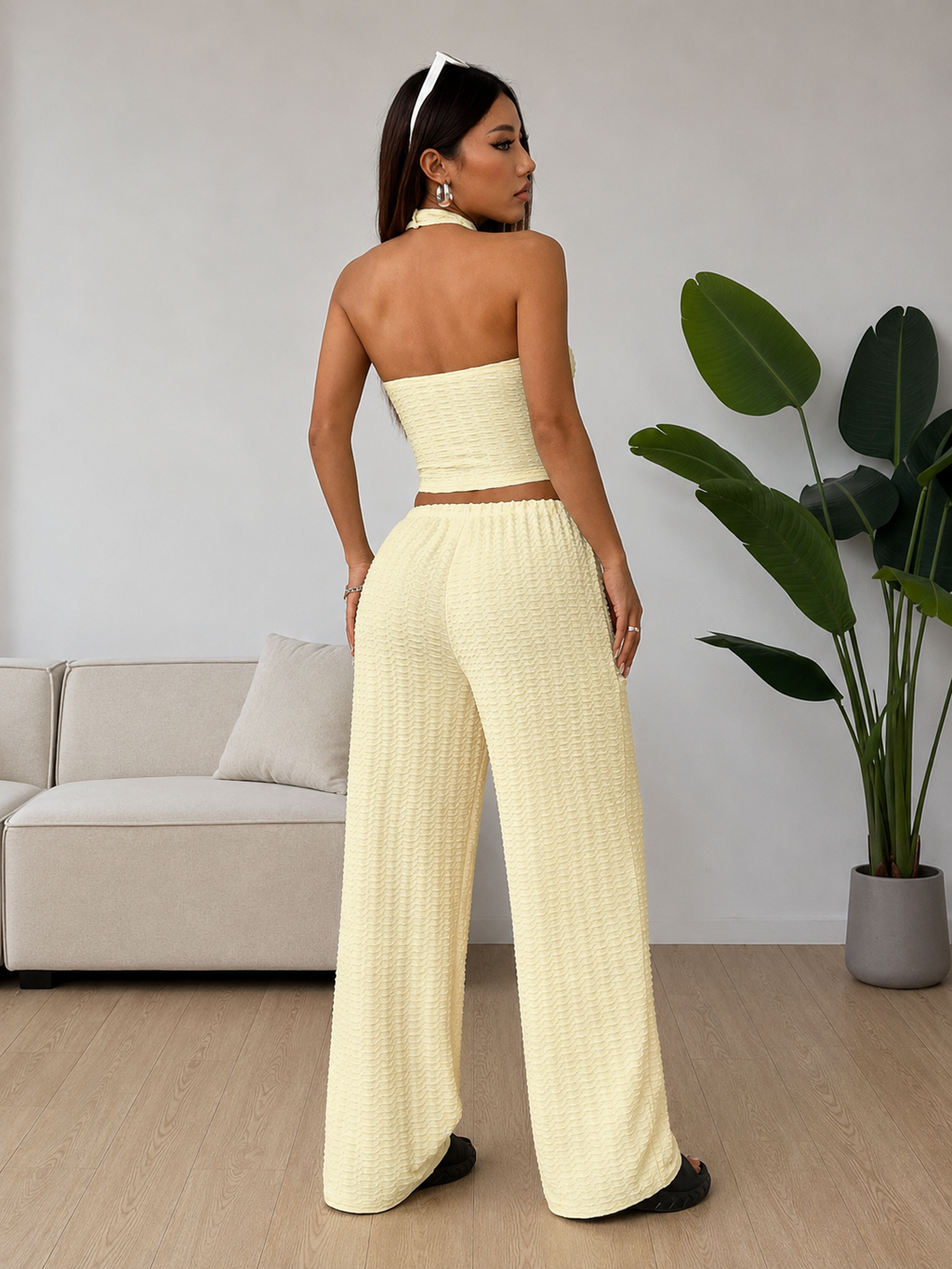 Conjunto Isabella– Top Halter & Palazzo Premium