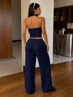 Conjunto Isabella– Top Halter & Palazzo Premium