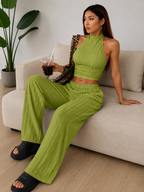Conjunto Isabella– Top Halter & Palazzo Premium