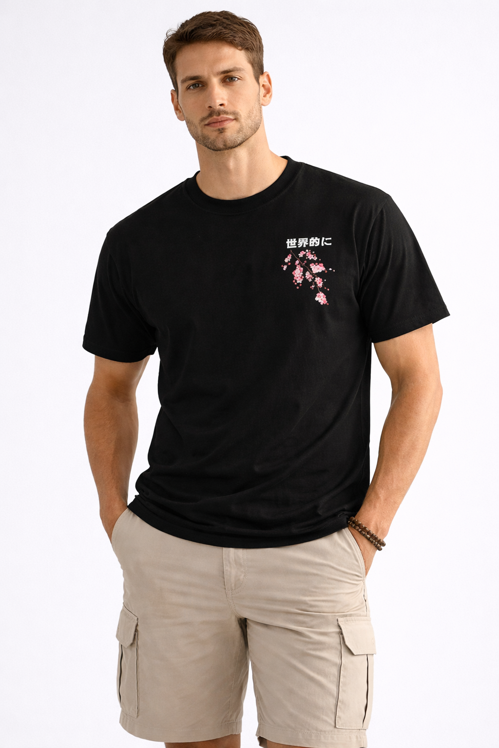 Camiseta con estampado de flores de cerezo