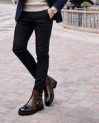 Botines de piel auténtica para hombre
