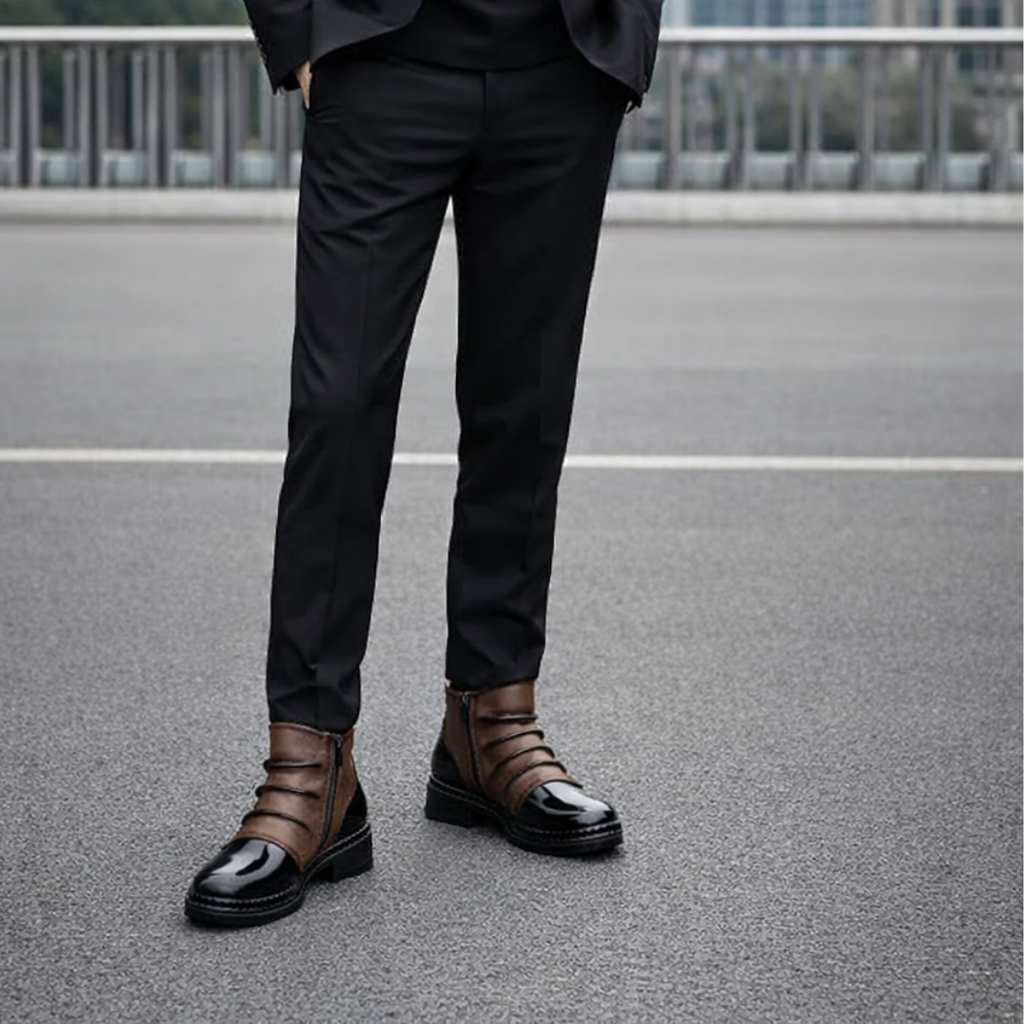 Botines de piel auténtica para hombre