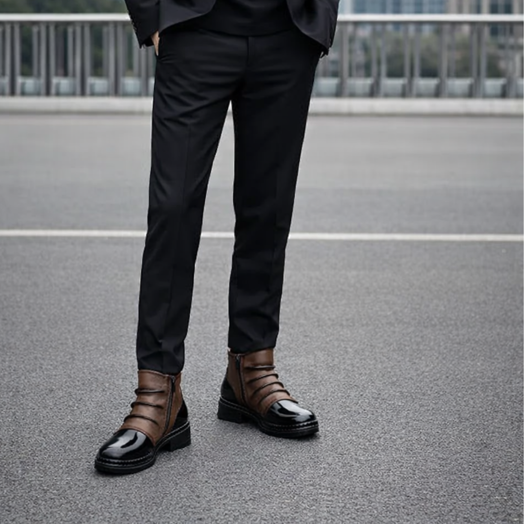 Botines de piel auténtica para hombre