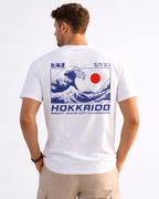 Camiseta con estampado de olas de Hokkaido