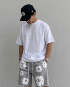 Camiseta de algodón para hombre, unisex, manga corta, blanca, negra.