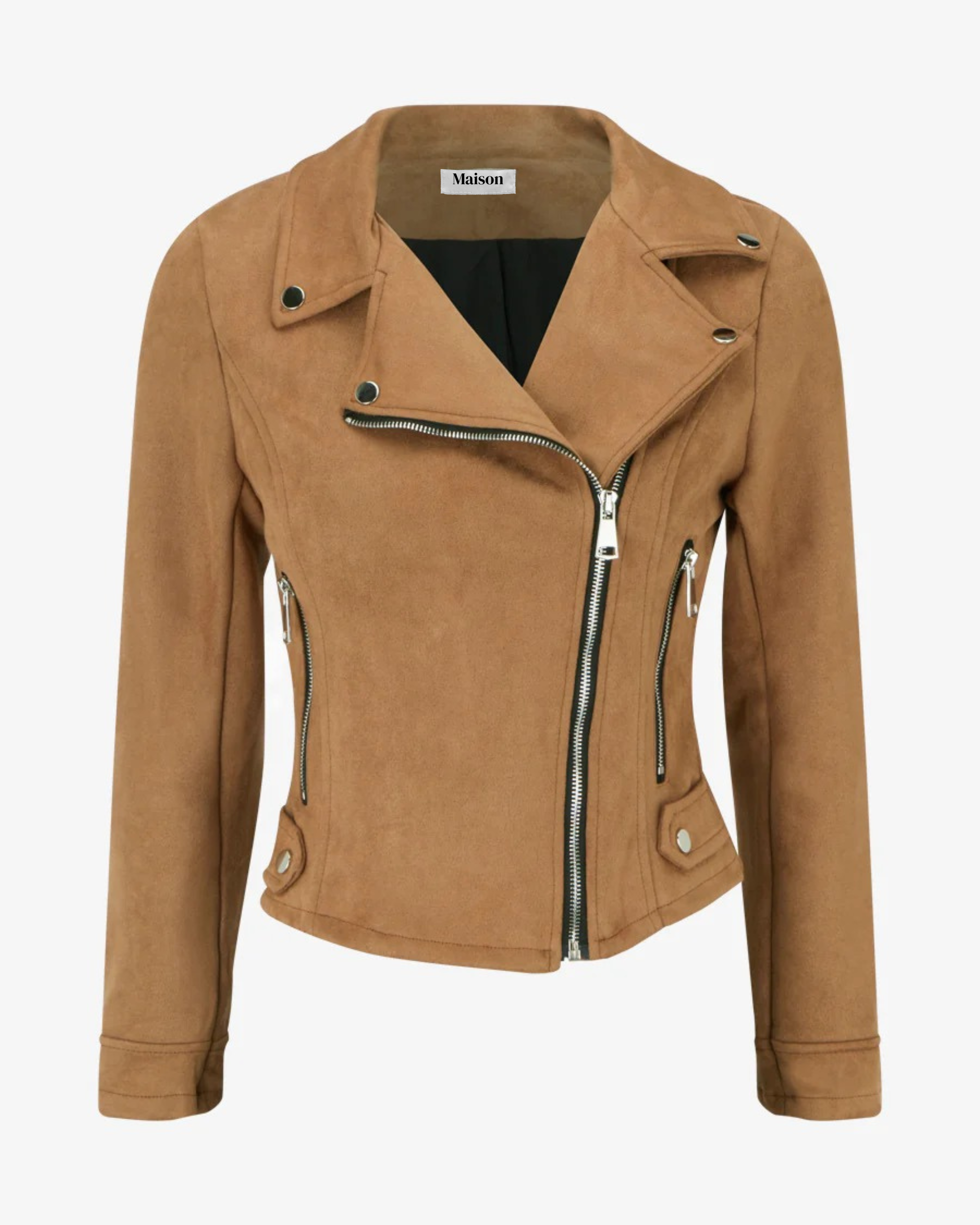 Chaqueta de ante con cremallera