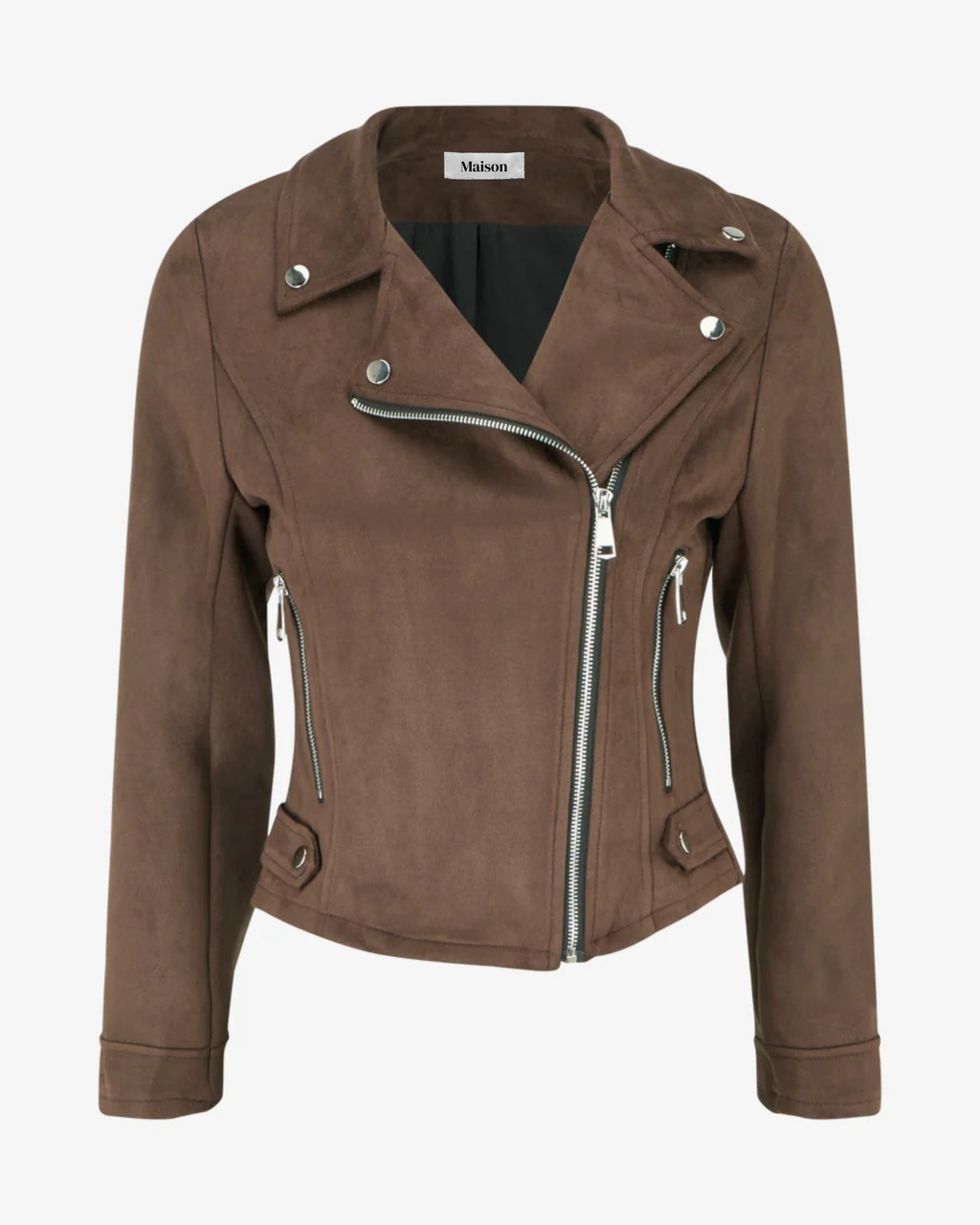 Chaqueta de ante con cremallera