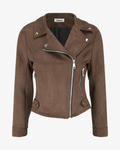 Chaqueta de ante con cremallera