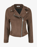 Chaqueta de ante con cremallera