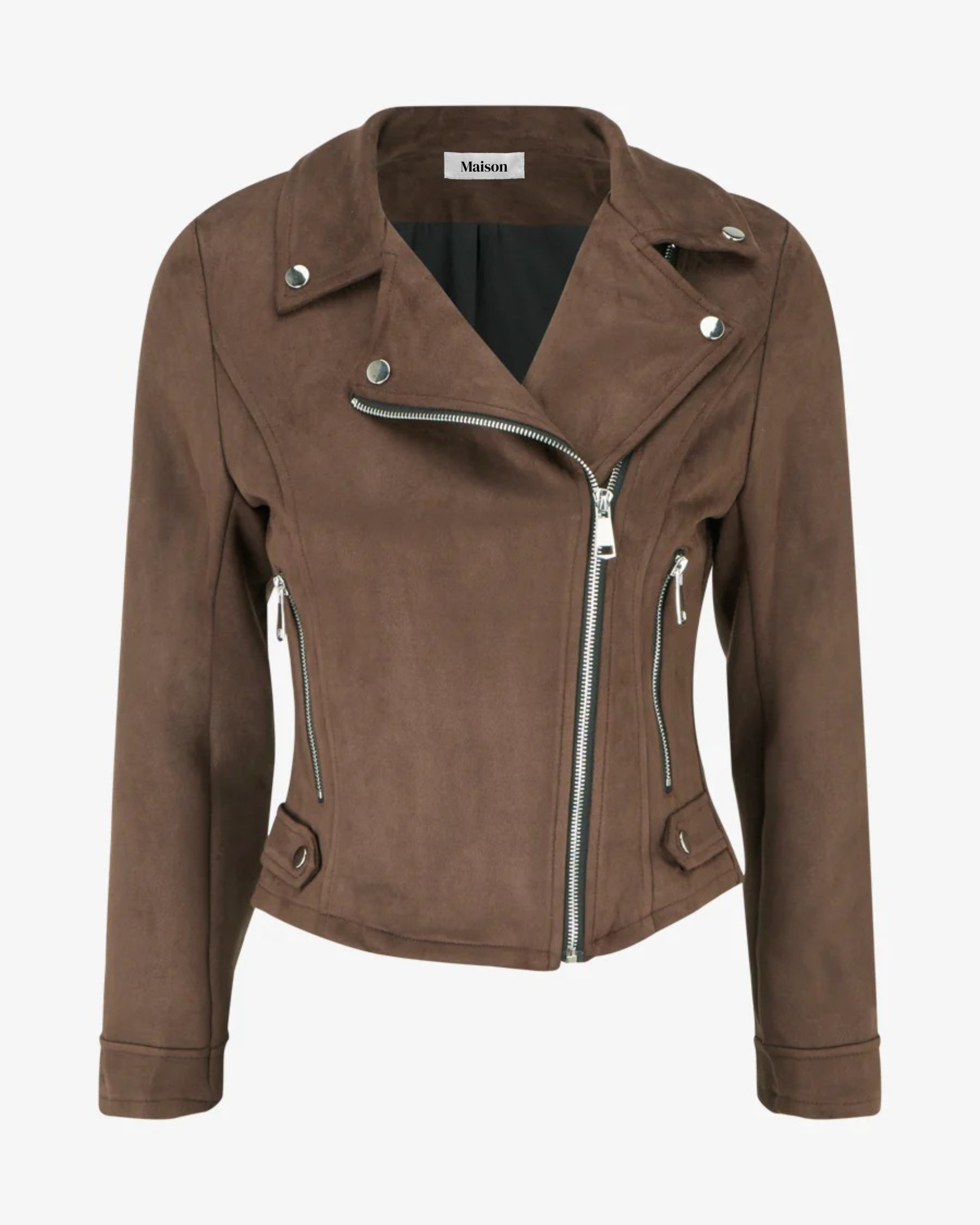 Chaqueta de ante con cremallera