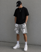 Pantalones cortos con estampado de corona de algodón