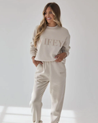 AHINOA|Sudadera con mensaje de esposa - Champán