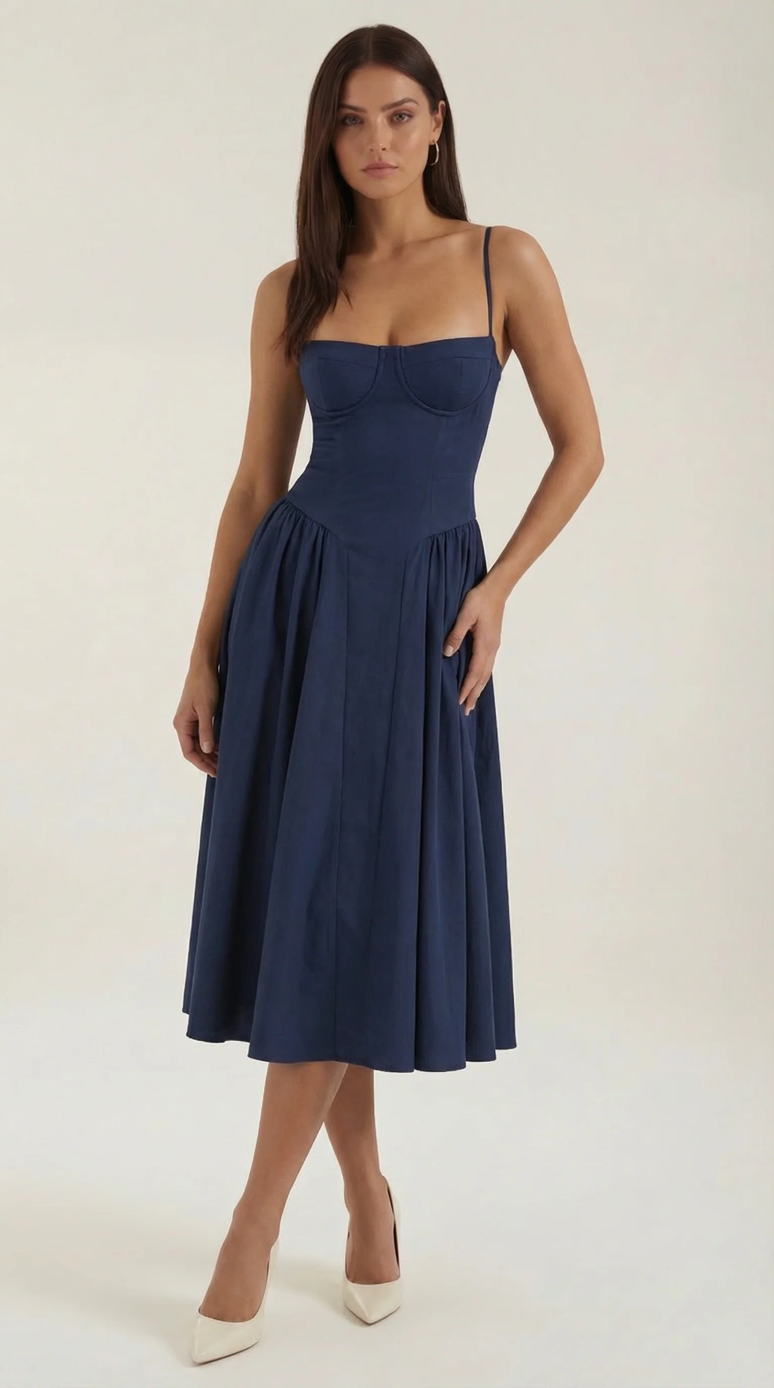 Vestido midi corsé Odette