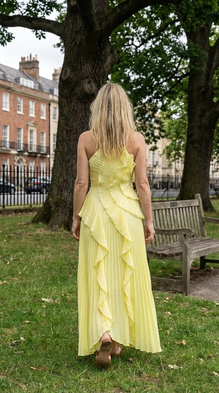 Rosé - Vestido Largo Plisado