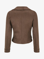 Chaqueta de ante con cremallera