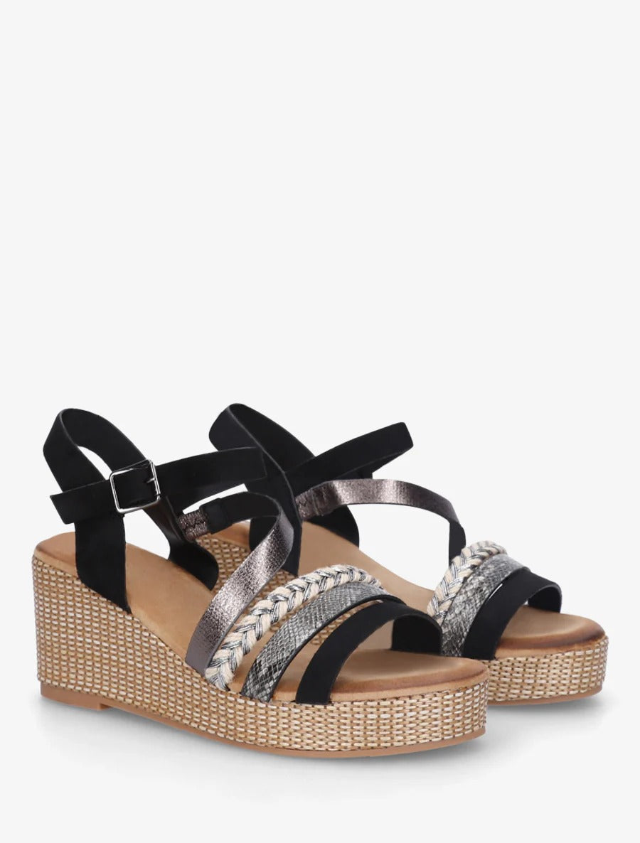 Sandalias originales con múltiples tiras - Caqui