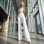 Pantalones de traje de talle alto para mujer