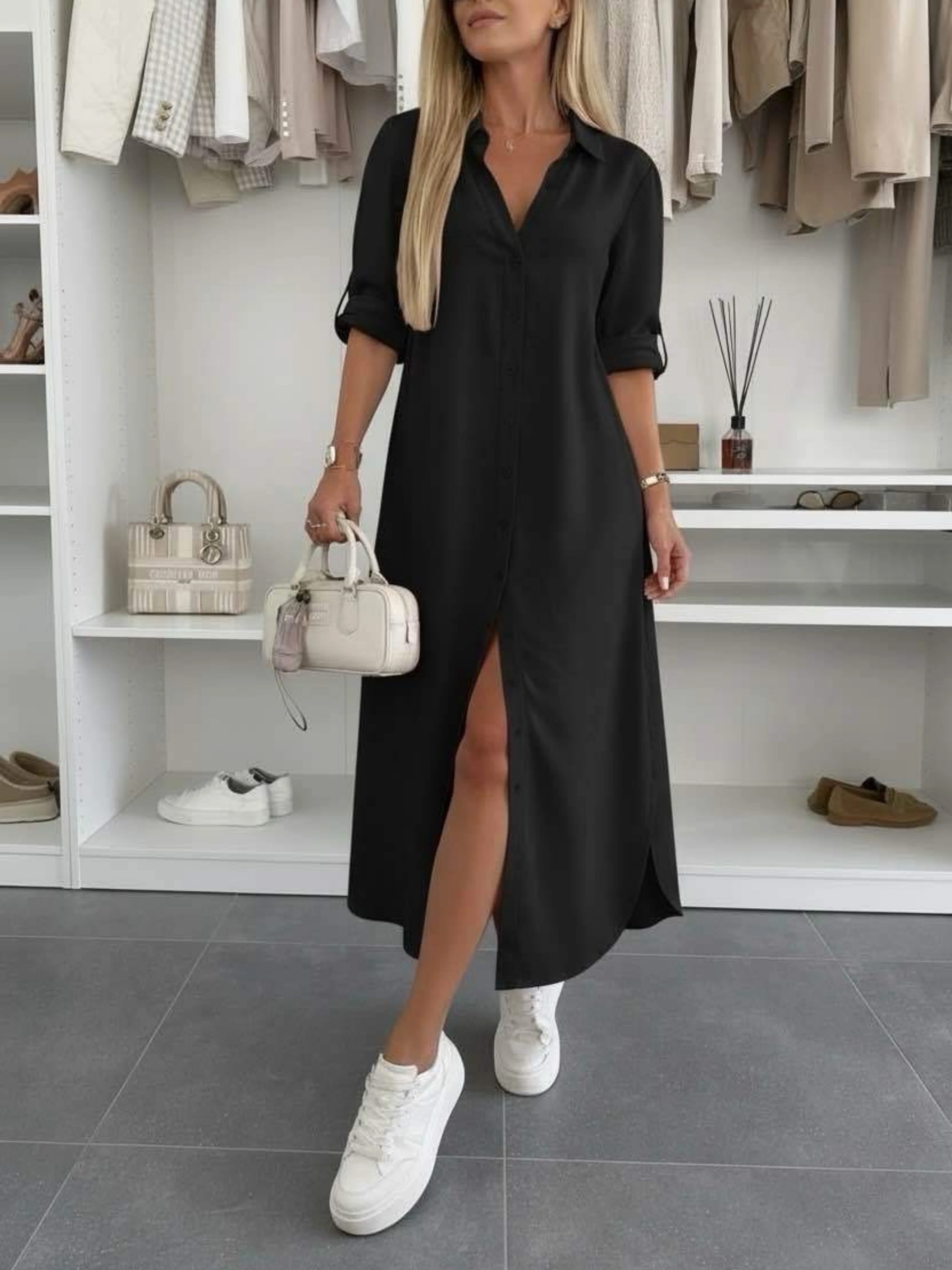 Vestido camisero extragrande