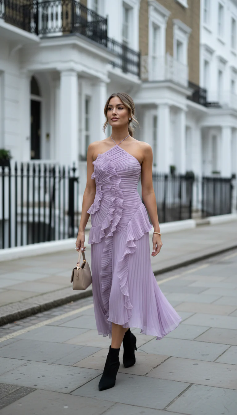 Rosé - Vestido Largo Plisado