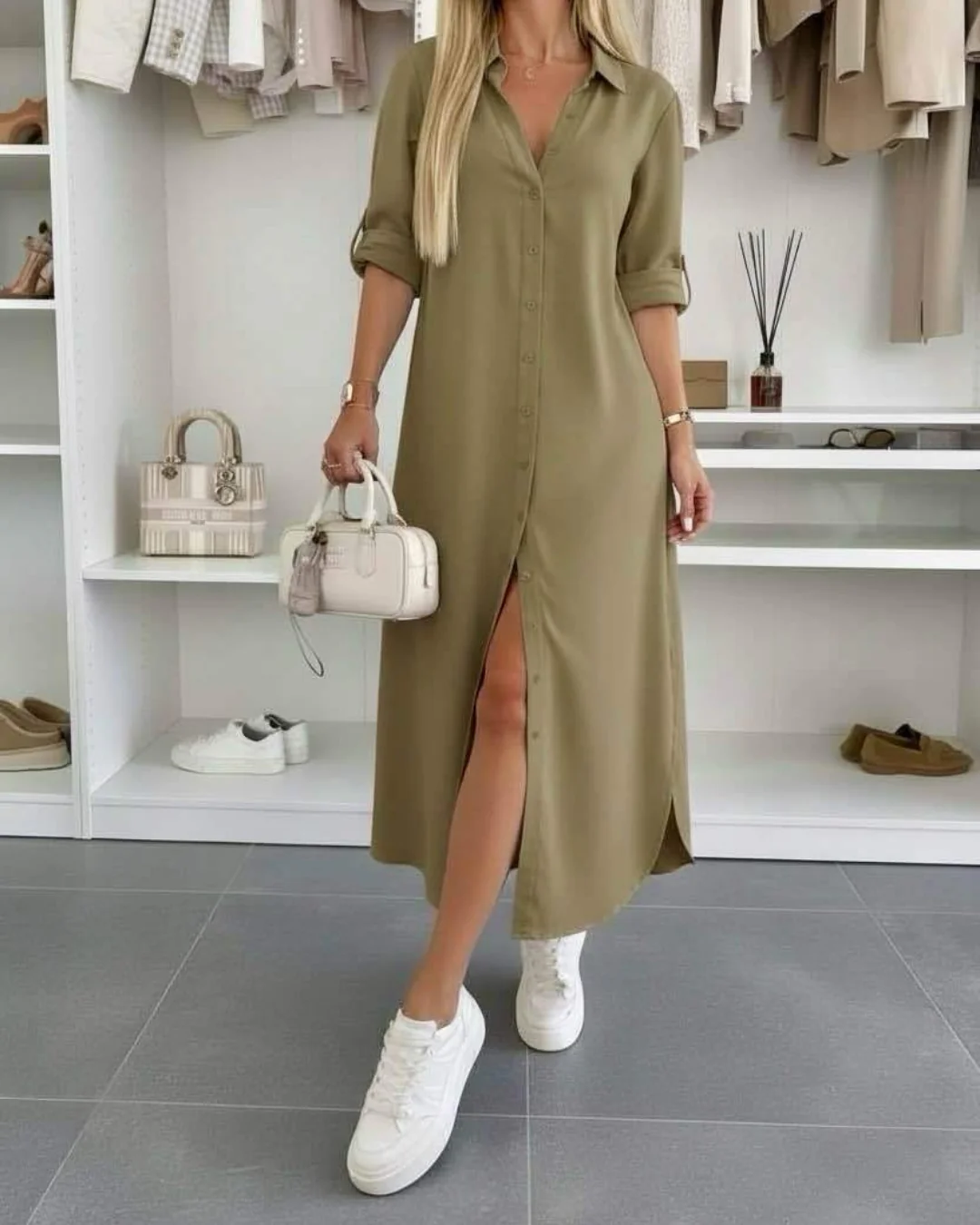 Vestido camisero extragrande