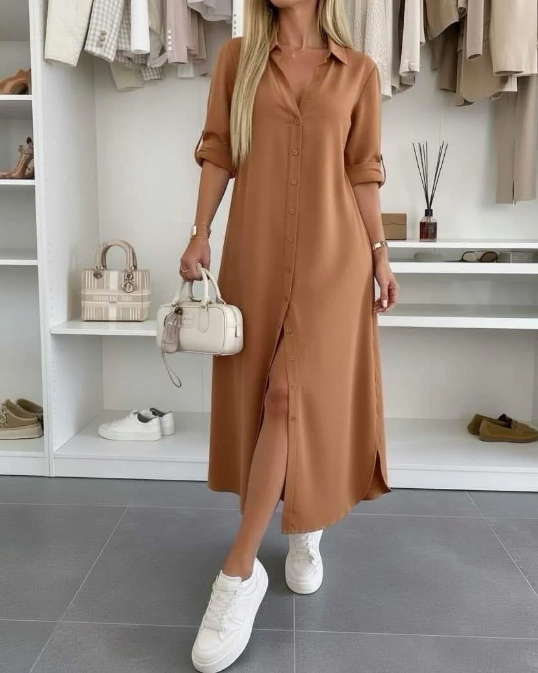 Vestido camisero extragrande