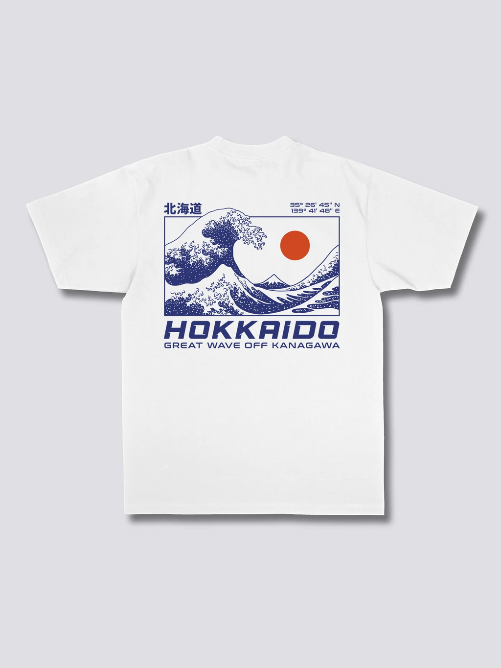Camiseta con estampado de olas de Hokkaido