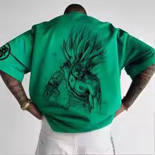 Camiseta Oversize Anime Premium | Diseño Artístico Espalda Estampada