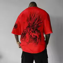 Camiseta Oversize Anime Premium | Diseño Artístico Espalda Estampada