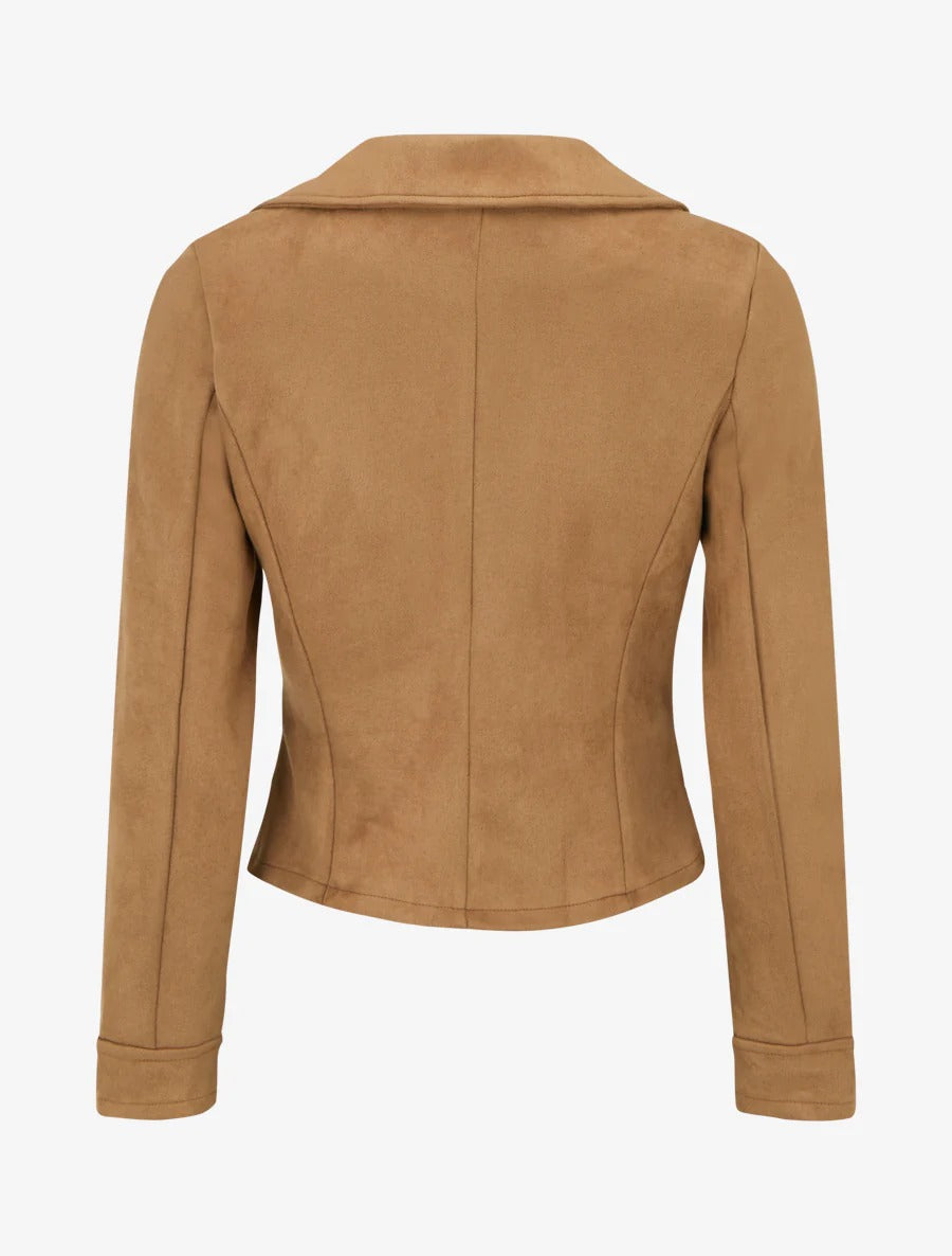 Chaqueta de ante con cremallera