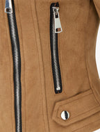 Chaqueta de ante con cremallera