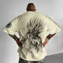Camiseta Oversize Anime Premium | Diseño Artístico Espalda Estampada