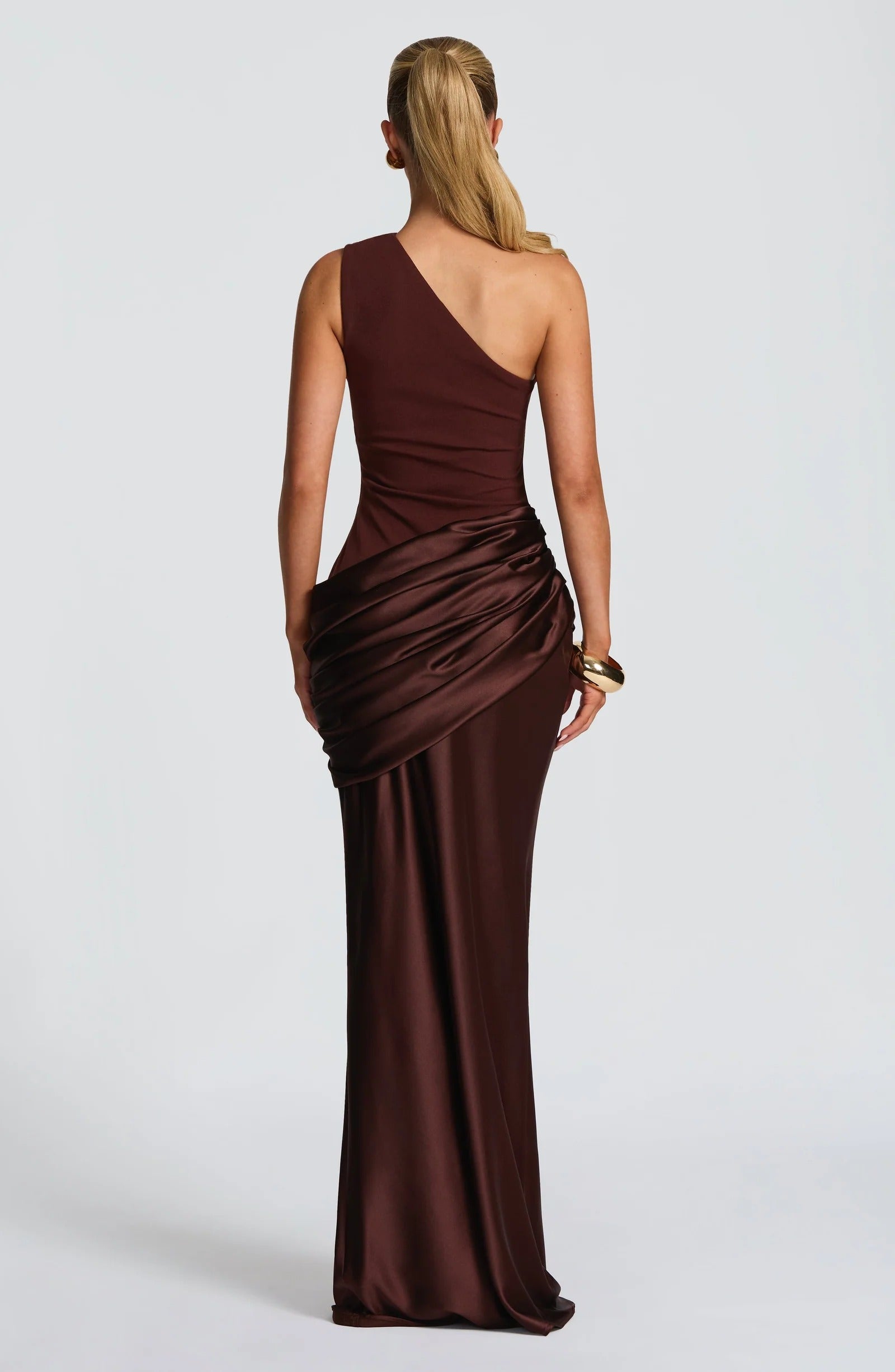 Vestido largo Sadona - Marrón ciruela
