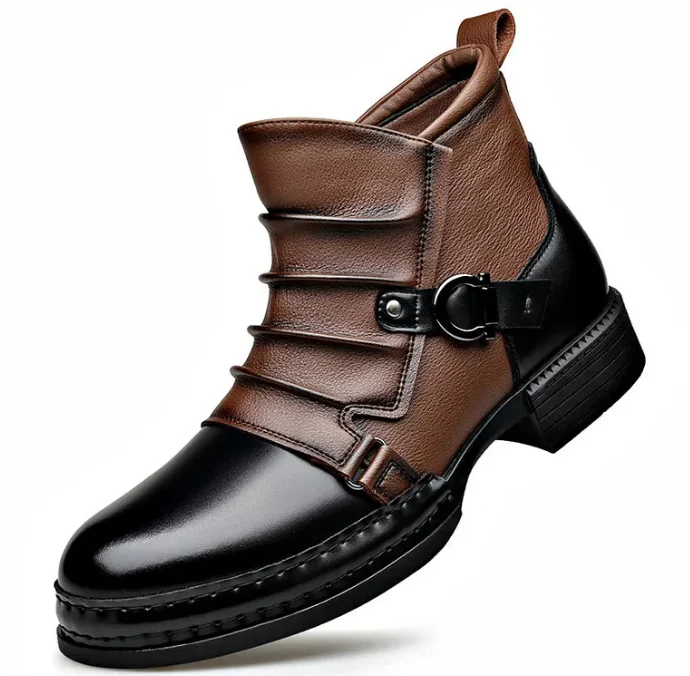 Botines de piel auténtica para hombre