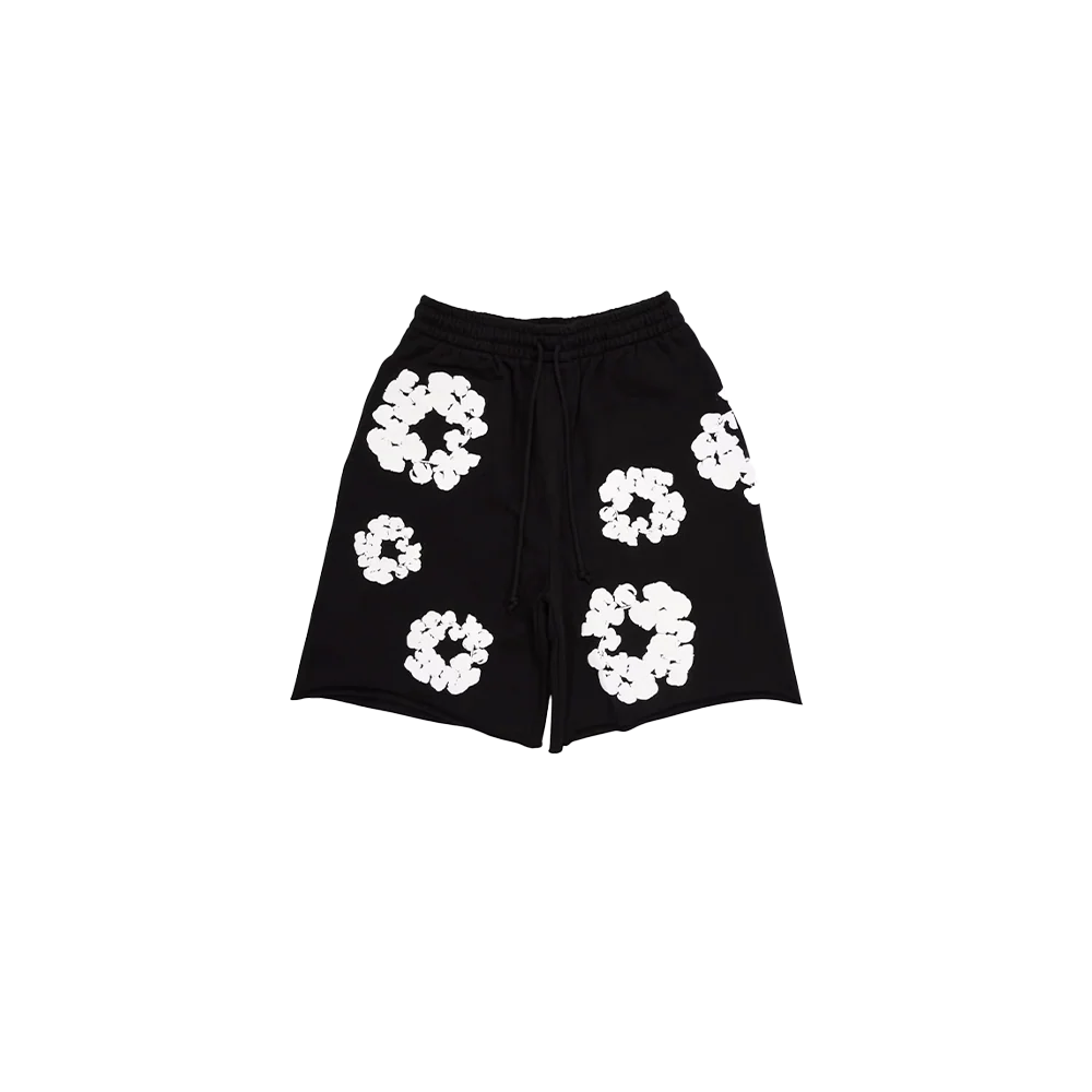 Pantalones cortos con estampado de corona de algodón