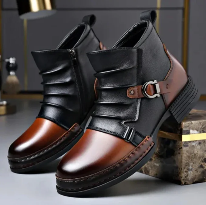 Botines de piel auténtica para hombre