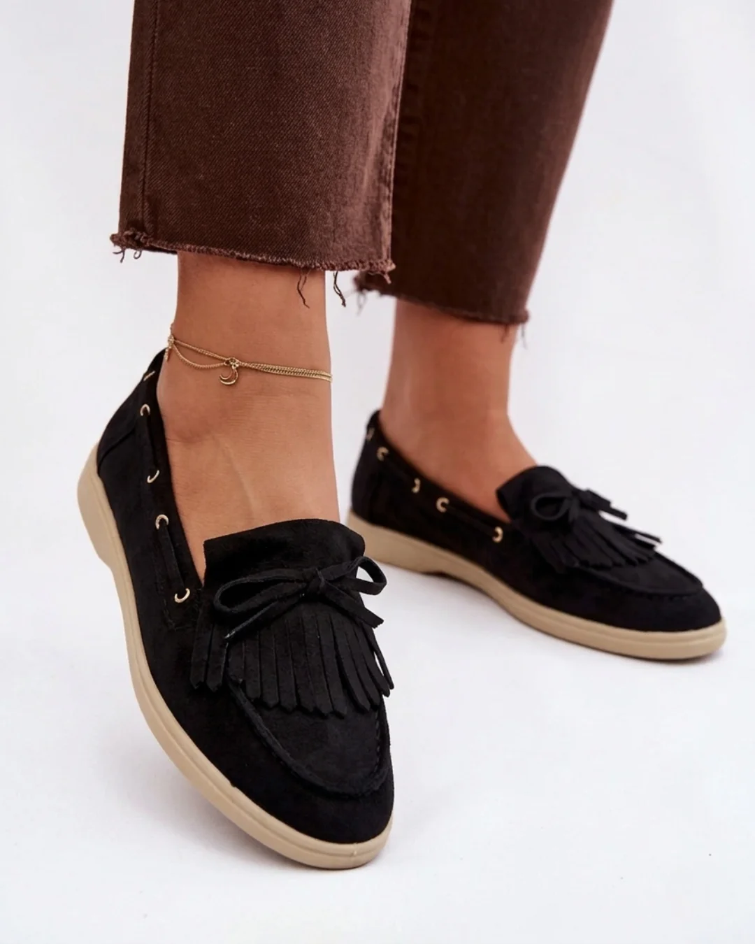 Andrea Black Mocasín