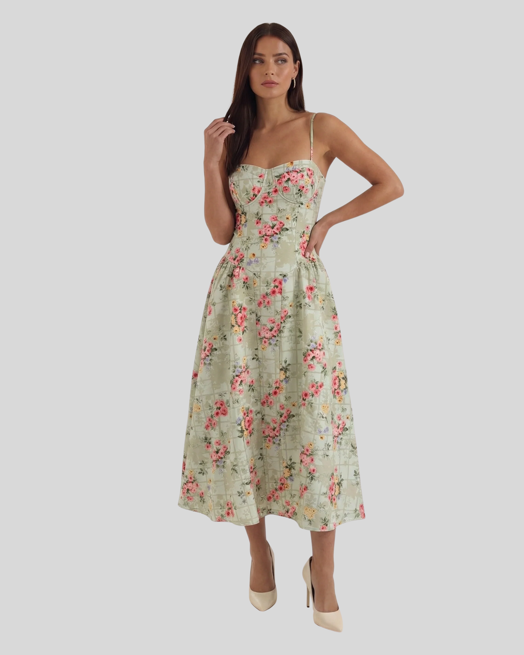 Vestido midi corsé Odette