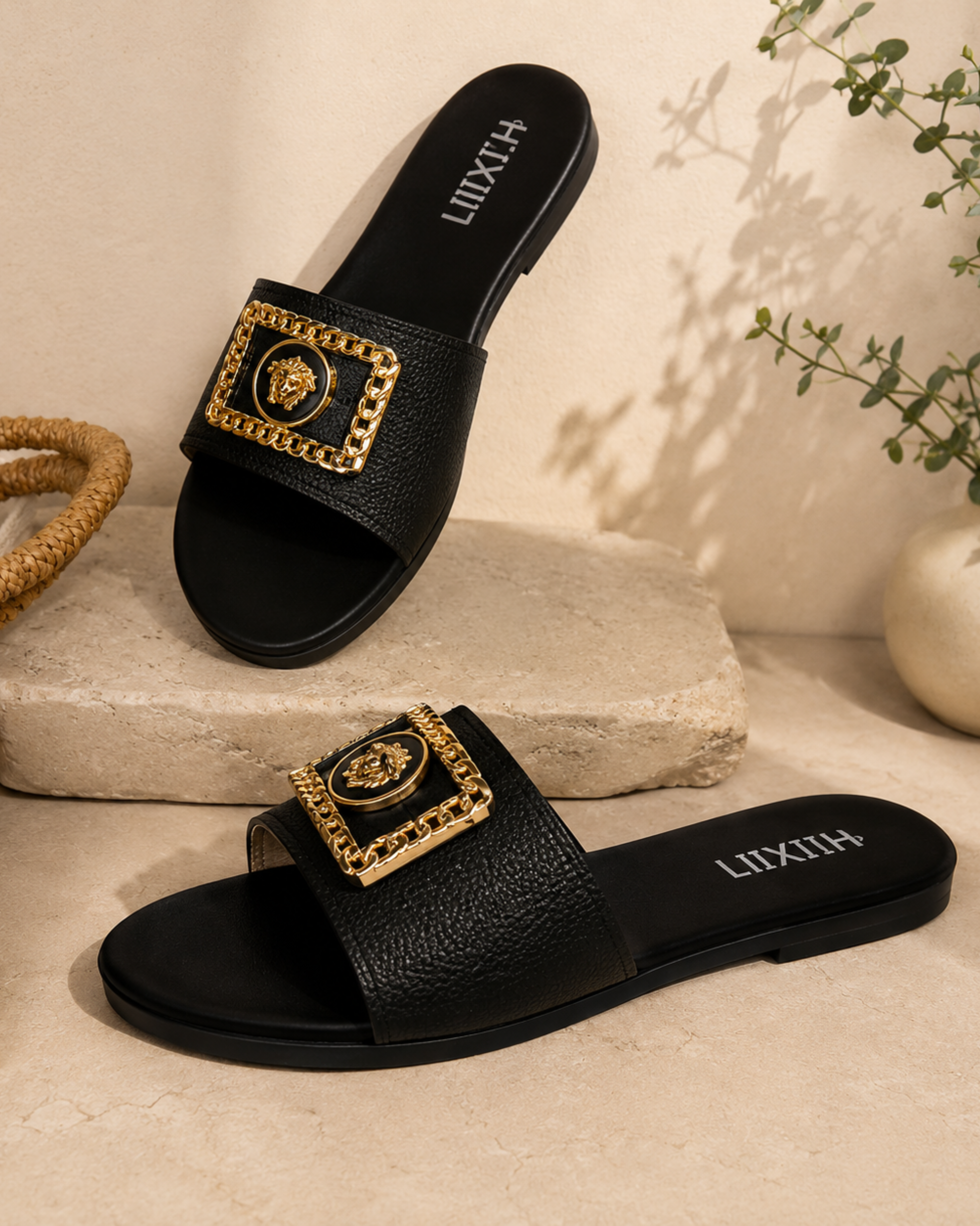 YUXIN | Sandalias Planas  Elegance Gold – Comodidad, Estilo y Sofisticación